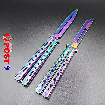 CSGO Rainbow Butterfly Knife Comb Metal Folding Practice Trainer Training Tool G • $8.99