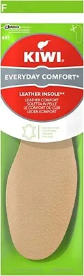 Kiwi Everyday Comfort Genuine Leather Shoe Insole F 451 UK3-12 One Size FreePost • £5.98