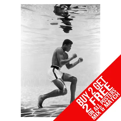 Muhammad Ali Bb1 Underwater Boxing Gym Poster A4 A3 Size - Buy 2 Get Any 2 Free • £6.97