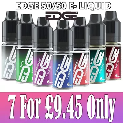 Edge E-liquid 50/50 Vape Juice 10ml All Flavours & Strengths - Buy 7 For £9.45 • £9.45