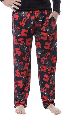 Godzilla Men's Character And Japanese Script Allover Pattern Pajama Pants • $28.95