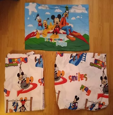 Disney Mickey Mouse Clubhouse Twin Sheet Set Playground Pals Donald Duck Goofy • $26.99