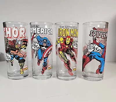 Marvel Comics 4 Piece Super Hero Glassware Set 160z By Silver Buffalo LLC • $34.95