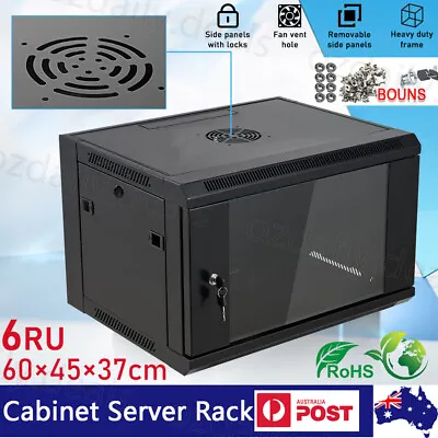 6RU 19 Inch 450mm Deep Wall Mount Cabinet Server Rack Data Network Comms 19  New • $115.99