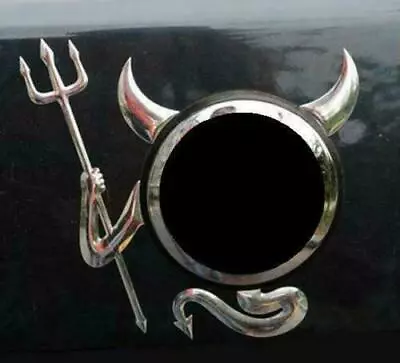 3d 1x Chrome Devil Decal Horns Tail Demon Car Auto Sticker Emblem Roundel Badge • $10.59