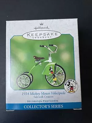 🌟 2001 Hallmark Keepsake Mickey Mouse Velocipede Tricycle - 1934 Retro A • $12.99