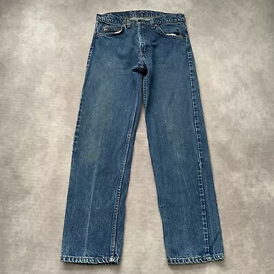 Vintage 90s Levis 505 Jeans Size 31x30 Orange Tab Regular Blue Dark USA Made • $24.50