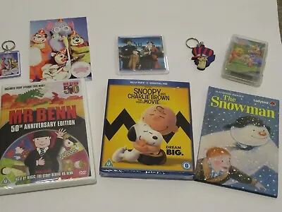 Mr Benn & The Peanuts Movie DVDs/Banana Splits & Dick Dastardly Key Ring/Kids Tv • £24