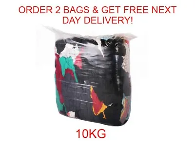 £15.05 • Buy 10Kg Bag Of Rags Mixed Material Garage Workshop Industrial Value Wipes