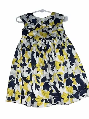 MAYORAL Girls YELLOW BLUE PRINT SUMMER DRESS SIZE 24m EUC • $15