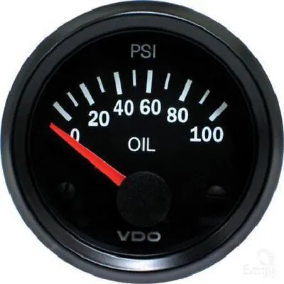 VDO Oil Pressure Gauge Illuminated Dial 100psi 12V 52mm Round 350010021 • $86.95