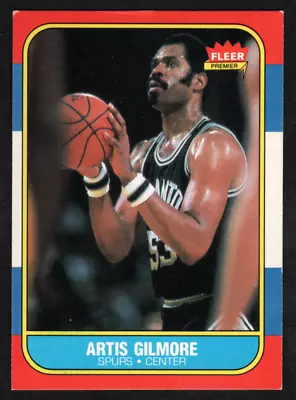 1986-87 Fleer Basketball Premier Set Card # 37 Artis Gilmore (HOF) • $8