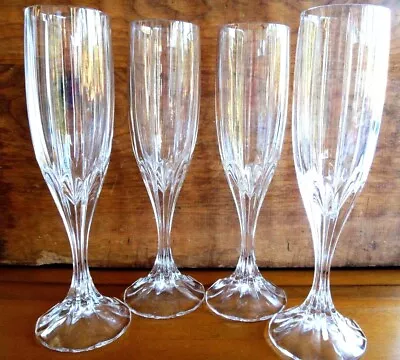 4~Retired~Mikasa Crystal Berkeley 8 5/8  Tall Champagne Glass Stemware/Barware • $39.99