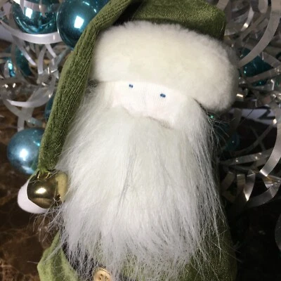 $49.20 • Buy 2012 Woof & Poof 18  Green Suit Santa Doll Jingle Bell On Cap Faux Fur