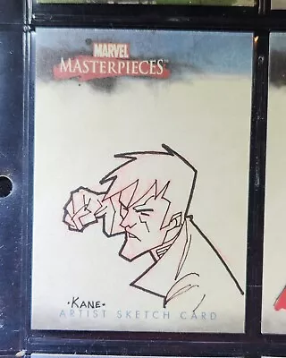 Marvel Masterpieces Sketch Card - Character Sketch - Kane - Orignal Artwork • $33