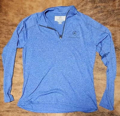 Mercedes-Benz Ladies Quarter Pullover Blue Size Medium EUC From Smoke Free Home • $16.99