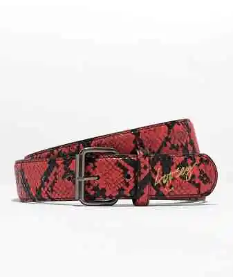 Loosey Snakeskin Red Mens 30 - 32 - 34 Belt Snake Reptile Boa Punk • $29.95