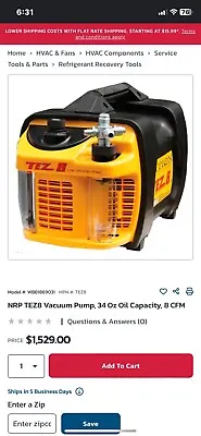 Tez 8 Vacume Pump  • $800