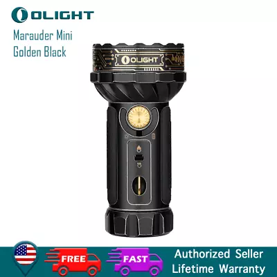 Olight Marauder Mini Golden Black 7000 LM Rechargeable Flashlight With RGB Light • $229.99