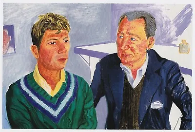 Older Gentleman With Young Gentleman David Hockney Print In 11 X 14 Inch Mount • £18.95