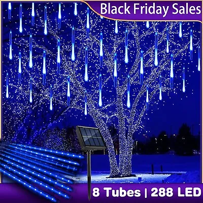 288-LED Solar Lights Meteor Shower Rain Tree String Light Outdoor Garden Party • $14.95