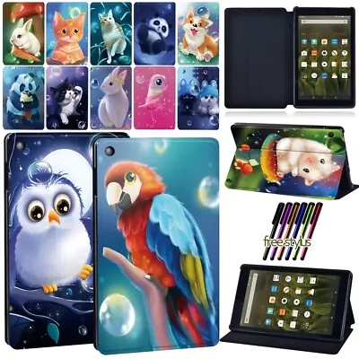 Leather Case Stand Cover For Amazon Fire 7 /HD8/HD8 Plus 2020/HD 10 Alexa Tablet • £7.99