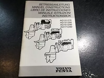 Volvo Penta AQ131/275 AQ131/290 AQ151/290 AQ171/290 Owner's Maintenace Manual • $14.77