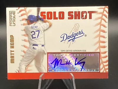 2009 Matt Kemp Topps Unique Solo Shot AUTO - MK Los Angeles LA Dodgers SSA-MK • $39.99