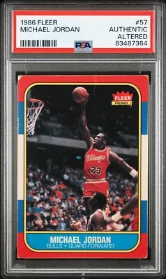 Michael Jordan 1986 86-87 Fleer Rookie Psa Authentic Altered • $1995