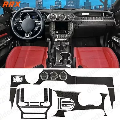 30Pcs Real Carbon Fiber Kits Whole Interior Dash Trim For Ford Mustang 2015-2022 • $109.99