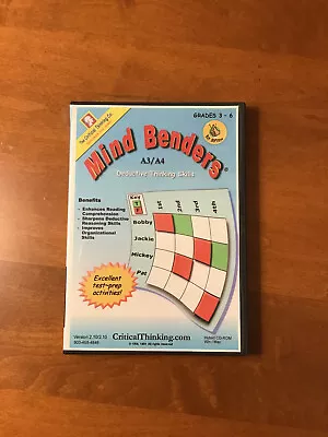 Mind Benders A3/A42 Deductive Thinking Skills - CD - GOOD • $5