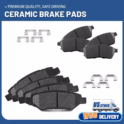 Front + Rear Ceramic Disc Brake Pads For 2010 -2016 Cadillac SRX Saab 9-4x • $45.69