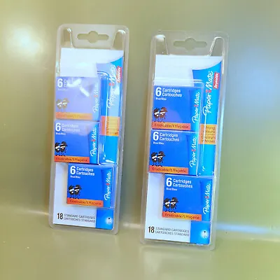 £5.99 • Buy ONE Pack Paper Mate Reynolds Standard (International) Blue Ink 3 Cartridges.NEW