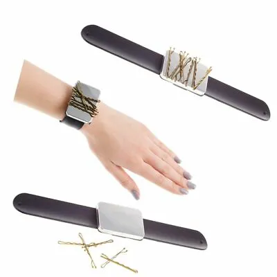 DMI Salon Professional Magnetic Hair Clips Grips Pins Wrist Bracelet Band Black • £7.99