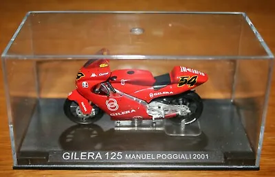 MANUEL POGGIALI GILERA 125 2001 1:24 IXO Motorbike - Rare • £3.99