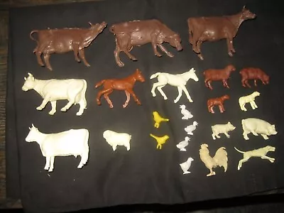 22 Vintage MARX Farm Animal Plastic Figures Series 3 And 2 And Prize Livestock • $30