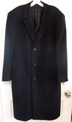 Daniel Cremiuex 100% Cashmere Mens Over Coat Black 44 R • $125