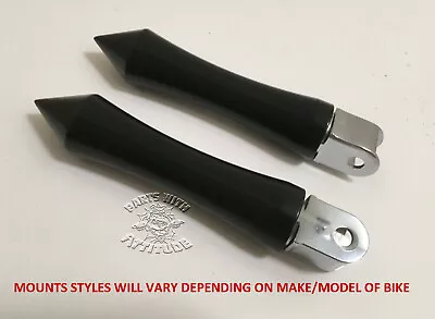 4.5 INCH BLACK SPIKE FOOT PEGS For TRIUMPH BONNEVILLE & MORE   Made In USA • $23.75