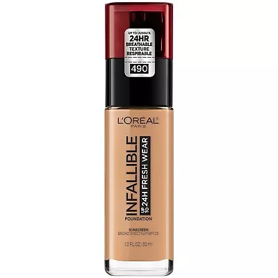 L'Oreal Infallible Up To 24H Fresh Wear 30ml - 490 Golden Amber • £16.43