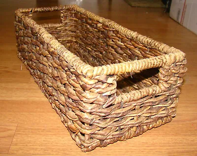 Vintage Vine  Woven Basket 16 X6.5 X4.25  Handles • $28.50