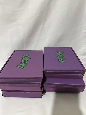 10x EBay Packaging Small Cardboard Box (23.5cm X 17cm X 2cm ) Purple/Green • £8.99