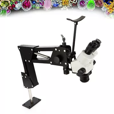 7x-45x Zoom Micro Inlaid Mirror Multi-directional Microscope+Stand Jewelry Tool • $277.30