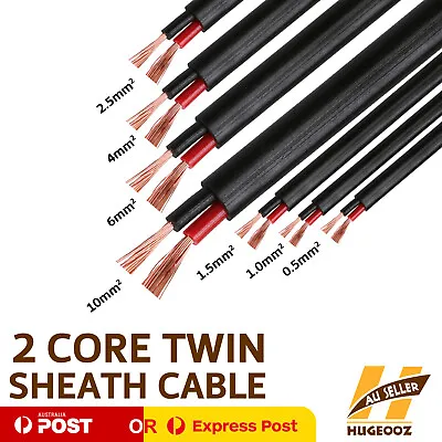 Twin Core 2 Sheath Cable Boat Vehicle Trailer Solar Panel Battery Electric Wire • $16.73