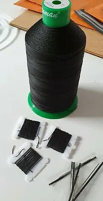 Kit Upholstery Black Thread * Needle -Hand Sewing Nylon Thread Upholstery&Craft  • £2.30