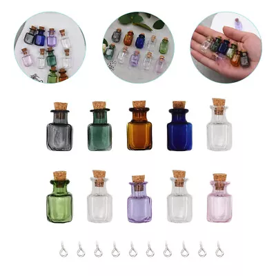  10 Pcs Mini Glass Bottles Sample Seal Small Laboratory Drifting • £9.85