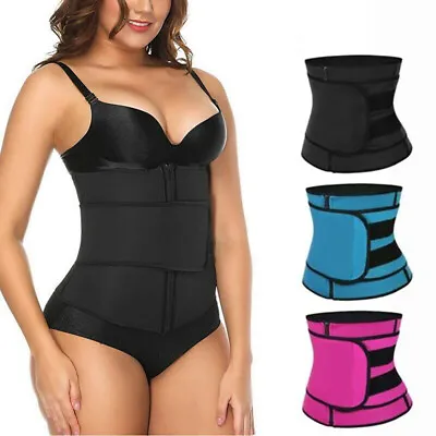 Waist Trainer Cincher Trimmer Sweat Belt Slim Body Shaper Sauna GYM Shapewear • £6.69