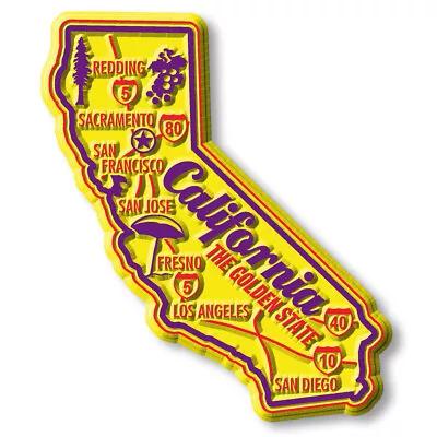 California Premium State Magnet By Classic Magnets 2.6  X 3.2  • $6.99