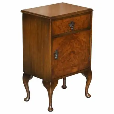 £650 • Buy Maple & Co Burr Walnut Bedside Or Side End Lamp Wine Table Part Of A Large Suite