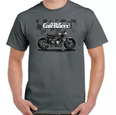 Cafe Racer T-Shirt Mens Biker Motorbike Motorcycle Rider Indian Enthusiast Top • £10.99