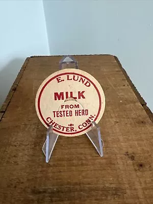 Milk Bottle Cap - E Lund - Chester CT - Connecticut • $2